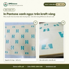 Giấy kraft vàng nến in logo 65x48cm 28gsm – 1 mặt bóng 1 mặt nhám, gói hộp bánh, combo đồ ăn, áo gấp, in từ 100 tờ