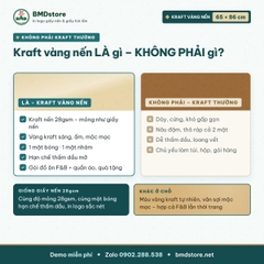 Giấy kraft vàng nến in logo 65x86cm 28gsm khổ lớn – 1 mặt bóng 1 mặt nhám, bọc hộp quà, lót khay tiệc, in từ 100 tờ