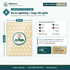 Giấy kraft vàng nến in logo 65x86cm 28gsm khổ lớn – 1 mặt bóng 1 mặt nhám, bọc hộp quà, lót khay tiệc, in từ 100 tờ