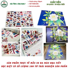 Giấy nến(hút dầu)gói-lót Bánh mì in logo,chuẩn>28gsm(13x21cm)-Bloc 100(đen 3h)/6k/18k