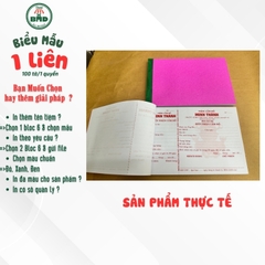 Biên Nhận Cầm Đồ 1 liên-Bloc 2 (in sẵn) & Bloc 6 (chọn mẫu in tên) hoặc theo thiết kế