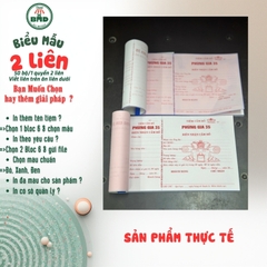 Biên Nhận Cầm Đồ 2 liên-Bloc 2 (in sẵn) & Bloc 6 (chọn mẫu in tên) hoặc theo thiết kế