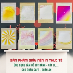 Giấy nến lót-gói size 30x40cm-Bloc 10/100 in logo màu theo mẫu chọn hoặc theo thiết kế