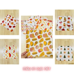 Giấy nến lót-gói size 20x20cm-Bloc 10/100 in logo màu theo mẫu chọn hoặc theo thiết kế