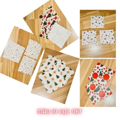 Giấy nến lót-gói size 10x10cm-Bloc 10/100 in logo màu theo mẫu chọn hoặc theo thiết kế