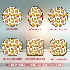 Giấy nến lót-gói size 20x20cm-Bloc 10/100 in logo màu theo mẫu chọn hoặc theo thiết kế