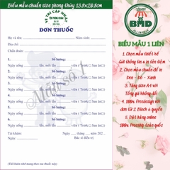 Đơn thuốc 1 liên-Block 6 quyển-chọn mẫu in tên