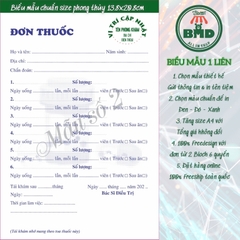 Đơn thuốc 1 liên-Block 6 quyển-chọn mẫu in tên