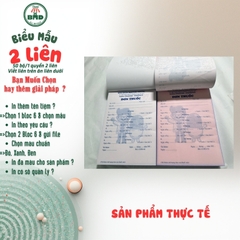 Đơn thuốc 2 liên-Bloc 2 (in sẵn) & Bloc 6 (chọn mẫu in tên) hoặc theo thiết kế