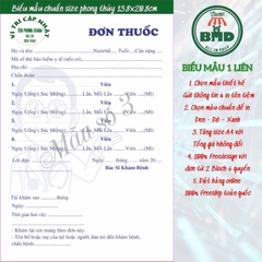 Đơn thuốc 1 liên-Block 6 quyển-chọn mẫu in tên
