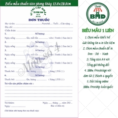 Đơn thuốc 1 liên-Block 6 quyển-chọn mẫu in tên