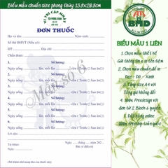 Đơn thuốc 1 liên-Block 6 quyển-chọn mẫu in tên
