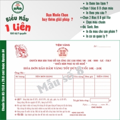 Giấy Bảo Đảm tiệm vàng 1 liên-Bloc 2 (in sẵn) & Bloc 6 (chọn mẫu in tên) hoặc theo thiết kế