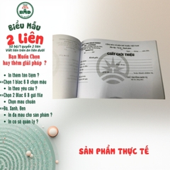 Giấy Giới Thiệu 2 liên-Bloc 2 (in sẵn) & Bloc 6 (chọn mẫu in tên) hoặc theo thiết kế