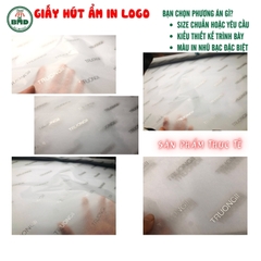 Giấy hút ẩm gói-lót sản phẩm quần áo-giầy dép-túi thời trang chuẩn size 48x70cm in logo (kiểu gói cỡ vừa)