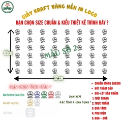 Giấy Kraft vàng nến (hút thấm dầu) gói-lót Thực Phẩm nóng lạnh-Thời Trang-Phụ Kiện-Quà Tặng chuẩn size 65x32cm in logo (kiểu quấn vòng)