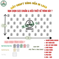 Giấy Kraft vàng nến (hút thấm dầu) gói-lót Thực Phẩm nóng lạnh-Thời Trang-Phụ Kiện-Quà Tặng chuẩn size 65x48cm in logo (kiểu gói cỡ vừa)
