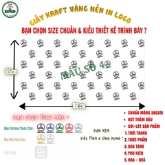 Giấy Kraft vàng nến (hút thấm dầu) gói-lót Thực Phẩm nóng lạnh-Thời Trang-Phụ Kiện-Quà Tặng chuẩn size 65x86cm in logo (kiểu gói cỡ lớn)
