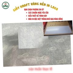 Giấy Kraft vàng nến (hút thấm dầu) gói-lót Thực Phẩm nóng lạnh-Thời Trang-Phụ Kiện-Quà Tặng chuẩn size 65x86cm in logo (kiểu gói cỡ lớn)