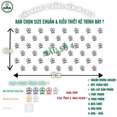 Giấy Kraft nến trắng (hút thấm dầu) gói-lót Thực Phẩm nóng lạnh-Thời Trang-Phụ Kiện-Quà Tặng chuẩn size 65x32cm in logo (kiểu quấn vòng)
