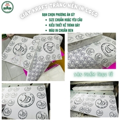 Giấy Kraft nến trắng (hút thấm dầu) gói-lót Thực Phẩm nóng lạnh-Thời Trang-Phụ Kiện-Quà Tặng chuẩn size 65x32cm in logo (kiểu quấn vòng)