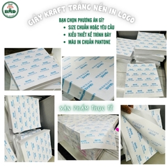 Giấy Kraft nến trắng (hút thấm dầu) gói-lót Thực Phẩm nóng lạnh-Thời Trang-Phụ Kiện-Quà Tặng chuẩn size 65x32cm in logo (kiểu quấn vòng)