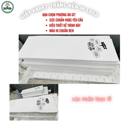 Giấy Kraft nến trắng (hút thấm dầu) gói-lót Thực Phẩm nóng lạnh-Thời Trang-Phụ Kiện-Quà Tặng chuẩn size 65x48cm in logo (kiểu gói cỡ vừa)