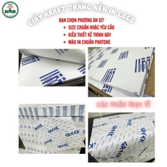 Giấy Kraft nến trắng (hút thấm dầu) gói-lót Thực Phẩm nóng lạnh-Thời Trang-Phụ Kiện-Quà Tặng chuẩn size 65x48cm in logo (kiểu gói cỡ vừa)