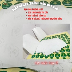 Giấy Kraft nến trắng (hút thấm dầu) gói-lót Thực Phẩm nóng lạnh-Thời Trang-Phụ Kiện-Quà Tặng chuẩn size 65x48cm in logo (kiểu gói cỡ vừa)