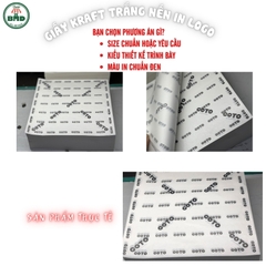 Giấy Kraft nến trắng (hút thấm dầu) gói-lót Thực Phẩm nóng lạnh-Thời Trang-Phụ Kiện-Quà Tặng chuẩn size 65x86cm in logo (kiểu gói cỡ lớn)