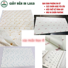 Giấy nến gói-lót sản phẩm quần áo-giầy dép-túi thời trang chuẩn size 65x86cm in logo (kiểu gói cỡ lớn)