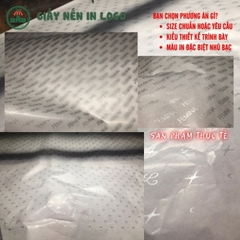 Giấy nến gói-lót sản phẩm quần áo-giầy dép-túi thời trang chuẩn size 65x86cm in logo (kiểu gói cỡ lớn)