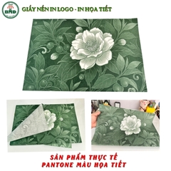 Giấy nến(hút dầu)gói-lót Khoai Tây,Gà Rán in logo,chuẩn>28gsm(19x28cm)-Bloc 100(đen 3h)/1500/3000