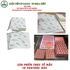 Giấy nến(hút dầu)gói-lót Khoai Tây,Gà Rán in logo,chuẩn>28gsm(24x24cm)-Bloc 100(đen 3h)/2k/4k