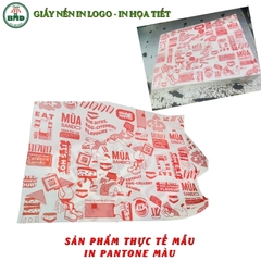 Giấy nến làm Khay-Lót Bàn in logo mỏng >28gsm,chuẩn 20x30cm-Bloc 100(đen 3h)/1500/3k