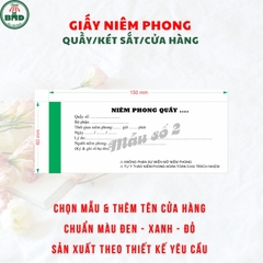 Giấy niêm phong quầy/tiệm/cửa hàng chọn mẫu & in tên hoặc in theo thiết kế-bloc chọn 500/1k/2k/5k/10k/20k/50k