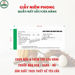 Giấy niêm phong quầy/tiệm/cửa hàng chọn mẫu & in tên hoặc in theo thiết kế-bloc chọn 500/1k/2k/5k/10k/20k/50k