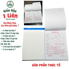 Giấy vay tiền 1 liên-Bloc 2 (in sẵn) & Bloc 6 (chọn mẫu in tên) hoặc theo thiết kế