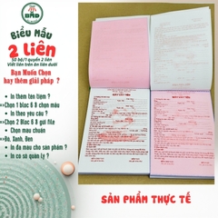 Giấy vay tiền 2 liên-Bloc 2 (in sẵn) & Bloc 6 (chọn mẫu in tên) hoặc theo thiết kế