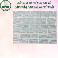 Tem Decal Vỡ in & tạo hình theo thiết kế-3 Block Chuẩn 1/10/100 tờ