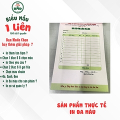 Hoá đơn bán hàng 1 liên-Bloc 2 (in sẵn) & Bloc 6 (chọn mẫu in tên) hoặc theo thiết kế