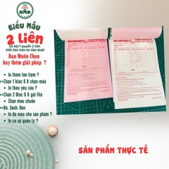 Hoá đơn bán lẻ 2 liên-Bloc 2 (in sẵn) & Bloc 6 (chọn mẫu in tên) hoặc theo thiết kế