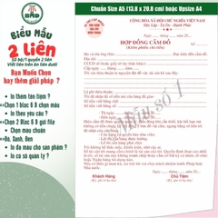 Hợp đồng cầm đồ 2 liên-Bloc 2 (in sẵn) & Bloc 6 (chọn mẫu in tên) hoặc theo thiết kế