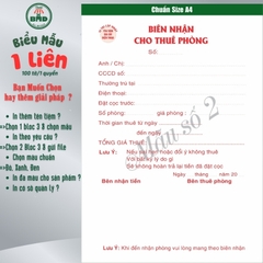 Hợp đồng cho thuê Nhà/Căn Hộ/Mặt Bằng/Phòng Trọ 1 liên(A4)-Bloc 1(in sẵn) & Bloc 3(chọn mẫu in tên) hoặc theo thiết kế