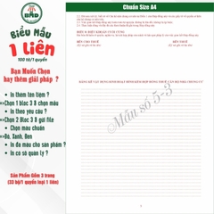 Hợp đồng cho thuê Nhà/Căn Hộ/Mặt Bằng/Phòng Trọ 1 liên(A4)-Bloc 1(in sẵn) & Bloc 3(chọn mẫu in tên) hoặc theo thiết kế