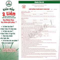 Hợp đồng cho thuê Nhà/Căn Hộ/Mặt Bằng/Phòng Trọ 2 liên(A4)-Bloc 1(in sẵn) & Bloc 3(chọn mẫu in tên) hoặc theo thiết kế