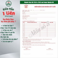 Hợp đồng cho thuê thời trang-áo cưới 1 liên-Bloc 2 (in sẵn) & Bloc 6 (chọn mẫu in tên) hoặc theo thiết kế