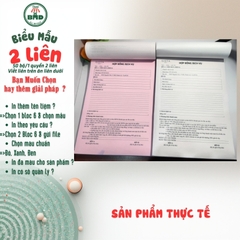 Hợp đồng cho thuê thời trang-áo cưới 2 liên-Bloc 2 (in sẵn) & Bloc 6 (chọn mẫu in tên) hoặc theo thiết kế