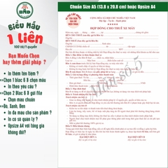 Hợp đồng cho thuê xe 1 liên-Bloc 2(in sẵn) & Bloc 6(chọn mẫu in tên) hoặc theo thiết kế