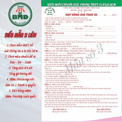 Hợp đồng cho thuê xe 2 liên-Block 6 quyển-chọn mẫu in tên